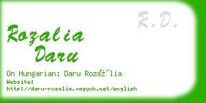 rozalia daru business card